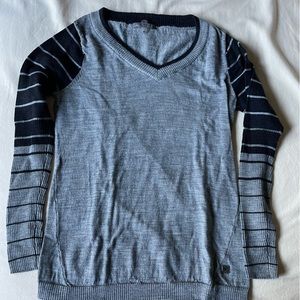 Black and Grey Striped Smartwool Sweater